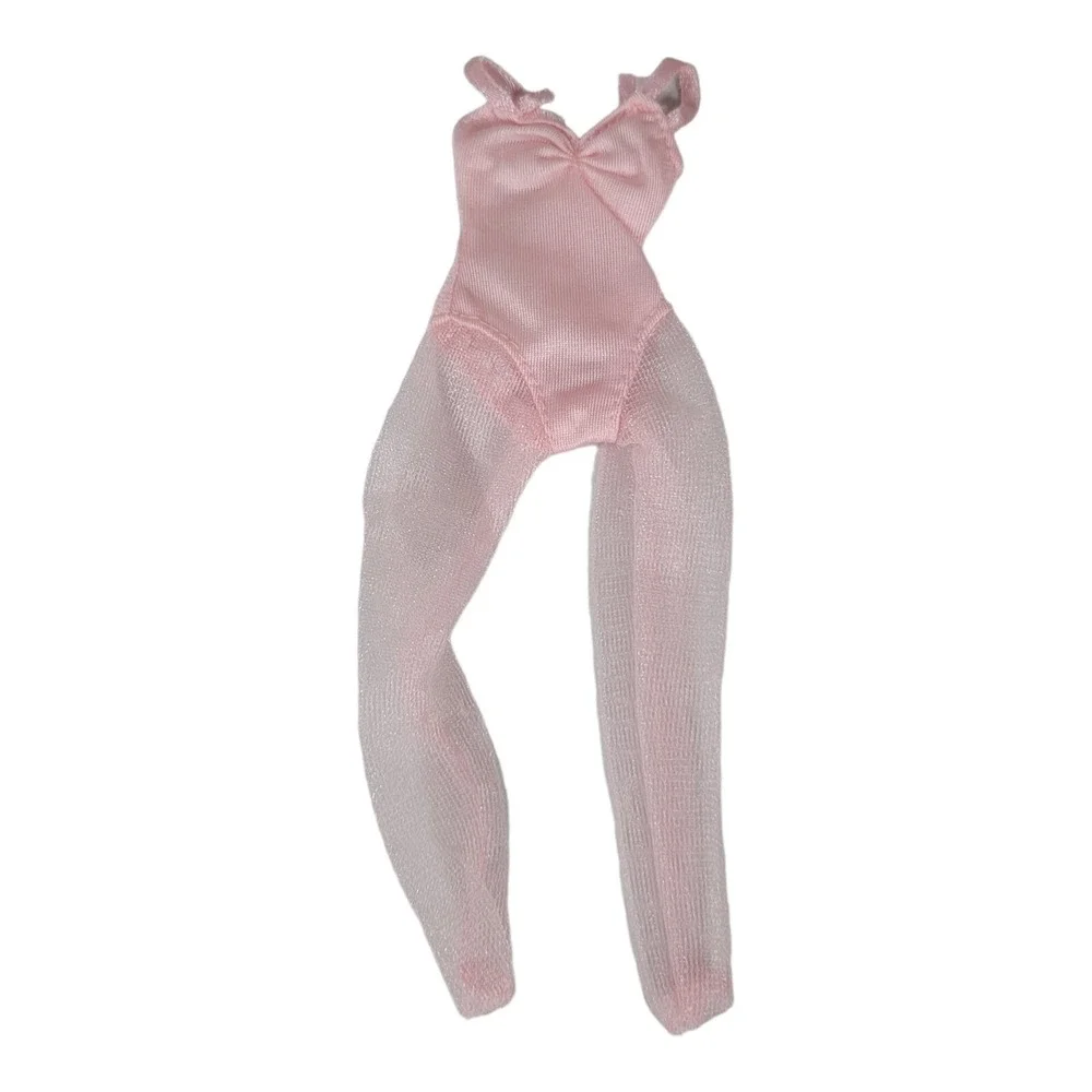 Vintage Barbie Skipper Sandy Pink Vinyl Panty‎ Pink Tier Tutu Ballet Dress
